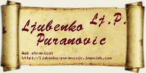 Ljubenko Puranović vizit kartica